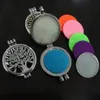 Locket Necklace Aromatherapy Necklace With Felt Pads Stainless Steel Jewelry Pattern Tree of Life Pendant Oils Essential Diffuser Necklaces