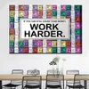 Immagini su tela Poster Work Hard Modern Wall Art Stampe Immagine Dipinti su tela astratti Poster Decorazioni per ufficio