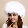 Womens bont hoed Russische hoed bont van echte trapper winter warme natuurlijke wasbeer cap bommenwerper voor dames H209