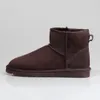 Ajoel -me meia botas de tornozelas de tornozelo preto cinza castanha azul azul vermelho feminino Sapatos de menina neve inverno couro feminino australia cl￡ssico