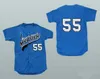 Benutzerdefinierte Jack Elliot #54 Mr. Baseball Movie Jersey Chunichi Dragons Weiß Blau Jeder Name und jede Nummer Größe S-4XL