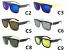 lato mężczyzna nowa moda Kolorowe okulary przeciwsłoneczne składane Kolor rtęci reflektory 15 kolorów plastikowa kobieta Sportowe okulary rowerowe darmowa wysyłka