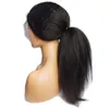 Yaki Kinky Full Lace Human Hair Wig Glueless 360 흑인 여성을위한 전면 가발 130% 밀도 자연 색상 diva1