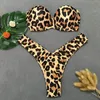 Sexy leopardo bikinis 2019 mulheres swimwear mulheres bandagem de maiô empurrar para cima mailot de bain femme thong biquinis