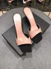 Gorąca Sprzedaż Kobiety Designer Buty Gumy Sandals Buty Plaża Cienki Pas Paski Klapki Kapśnięcia Slim High Heels