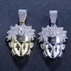 Collier pendentif NARUTO en or 14 carats glacé pour hommes, HIP HOP, Micro pavé de zircone cubique, collier de diamants simulés GB1286286u