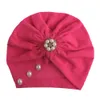 Europa infante bebê meninas chapéu beads headwear criança criança crianças beanies turbante chapéus crianças acessórios a412