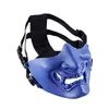 Scary Smiling Ghost Half Face Mask Form Justerbar Tactical Headwear Protection Halloween Costumes Accessories2575