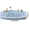 Intex 30576 cm Yuvarlak Çerçeve Yer Havuzunun Üstünde Yuvarlak Çerçeve 2019 Model Gölet Aile Yüzme Havuzu Filtre Metal Çerçeve Yapısı Pool5111316