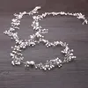 Bands Свадебные Tiara невесты ручной заставки Rhinestone Pearl Hairband моды оголовье аксессуары для волос невесты волос