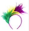 Hot Halloween Prom Party Colorful Feather Headband Accessori per capelli Fascia per capelli indiana WY546