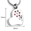 Belle fleur crémation bijoux collier femmes commémoratifs bijoux -carnation fleur crémation urn collier pour cendres d'aimé