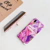 Cell Phone Cases Pink Purple Rhombus Marble Finger Ring cover for 6 6s 7 8 Plus X XR XS Max Covers for 11 11Pro