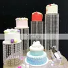 New Hot Luxury Crystal Acrylic Cake Stand Wedding Table Top Decoration Centerpieces Cake Display för födelsedagsfesttillbehör