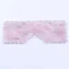 قناع Jade Natural Rose Quartz Eye Mask for Black Circle Eye Eye Care Care Care Corn