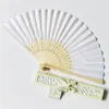 50pcs/lot personalized folding hand fans wedding favours fan party giveaways with Exquisite gift box packaging