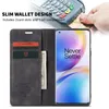Retro PU Leather Magnet Business Flip Card Slots Wallet Cases For Oneplus 8 Pro 7 Pro One Plus Nord 8T