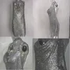 Sexy Bling Metal Body Chain Rhinestone Summer Dress Dames Luxe Party Glitter Night Club Backless Diamond Mini Jurken Vestidos