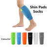 1 par de calcetines protectores de fútbol con bolsillo para almohadillas de fútbol, mangas para piernas, espinilleras de soporte, sock1486957