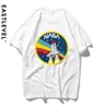 NASA SPAIT TSHIRT 레트로 T 셔츠 하라주쿠 남성 코튼 셔츠 패션 브랜드 NASA 인쇄 T 셔츠 남성 짧은 소매 티셔츠 여름 착용