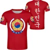 Korea South T Shirt DIY Gratis Anpassad Namnnummer T-shirt Nation Flag Korean Country College Print Fotokläder