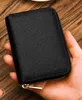 WOMENS brown mono 4 color CARD holder ZIPPY COIN fashion casual short leather zipper purse Wallet BOX dust bag card fashion