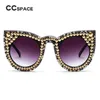 45557 Pearl Diamond Sunglasses Unique Women CCSPACE Brand Glasses Fashion Female Shades