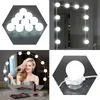 10 bombillas LED, espejo, espejo de tocador para maquillaje, luces, Kit de lámpara LED, lente, faro, Kit de bombillas LED, lámpara de maquillaje DIY