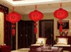 Chinesisches Neujahr Vliesstoffe DIY Rote Farbe Laterne Dekorationen Für Home Festival New House Laterne Decor