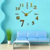 Super Big DIY Wall Clock Acrylic EVR Metal Mirror Personalized Digital Watches Clocks Free Y200109