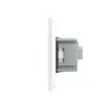 Livolo EU Standaard stopcontact, wit Crystal Glass Panel, 110 ~ 250V 16A Wall Power Socket, luxe gehard glas