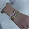 Bracelet bracelet pile coloré pour femmes 2019 nouveaux bijoux de mode micro pavé cz 1 bande brute bracelet de mode plaqué or de haute qualité