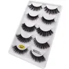 3D Mink Eyelashes 5 pares carregado misto misto multilayer grosso olho de olho cílios maquiagem ferramentas de beleza g807 navio livre 10