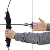 Bow and Arrow Archery Split Compound Straight Bow Traditional Shooting Sports Recurve Bow Professional Training Hunting Set