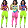 S-3XL Color Tie-dye Women T-shirts tops Trendy Rainbow color Letters Short Sleeve crop Top girls vest tshirt streetwear plus size A42507