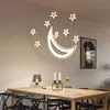 CreativeLed Moon Stars ljuskrona ljus fixtur Modern Bar Dinning Room Pendant Light Loft Cafe Restaurang Hängande lampa