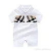 Baby meisjes kleding Korte Mouw Plaid romper 100% katoen kinderen Babykleding 0-24 Maand baby jongens jumpsuits B210