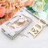 50PCS Gold I DO Apribottiglie Bomboniera nuziale Doccia fidanzamento Bomboniere Anniversary Keepsake Beer Cap Opener Idee