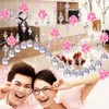 2018 Crystal Glass Rose Bad Curtain Room Bedroom Janela Decoração de casamento 3qw0528
