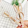 New crown hair accessories rhinestone pearl hair clip alloy cute duckbill full pearl hairpins bangs clip jewelry gift