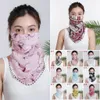 DHL Ready To Ship, Women Scarf Face Mask Summer Silk Chiffon Handkerchief Outdoor Windproof Face Dust-proof Sunshade Masks Wholesale