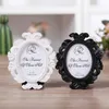 50 pcs Estilo Vitoriano BrancoBlack Barroco Imagem / Photo Frame Lugar Titular do Cartão de CasamentoBridal Shower Favors FRETE GRÁTIS SN2248