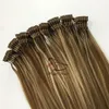 2019 Nya produkter Hår Andra anpassade färg tillgängliga 6D Human Hair Extensions P6 / 613 # Markera 50gram / väska kan skrivas med järn