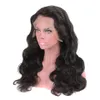 360 spets frontal peruk förpluckad med baby Hai Body Wave Lace Front Human Hair Wigs för kvinnor 150% Remy Peruan