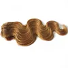 Brazilian Body Wave Malaysian Virgin Human Hair 120G Clip In Extension Full Head 7Pcs lot, Color 2&Color 27 Options