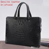 Factory whole men bag luxury crocodile leather business briefcase fashion buffalo mens handbags trend crocodiles shoulder bags271t