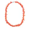 Coral Pärlor Halsband Oregelbundna Form Charms Smycken Korall Beaded Halsband Tjej Smycken Gåvor för Kvinnor 45cm