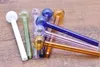 卸売安いガラスオイルバーナーパイプ色のガラスの水の管のバブラーパイレックスオイルバーナーガラスパイプ10cm 20mmボールの手タバコ管