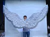 Dorośli Wysokiej Jakości Duży Srebrny Angel Wings Creative Bit Tło Dekoracje Ścienne Rekwizyty Wedding Birthday Party Pióro Deco Rekwizyty