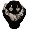 Nuovo elenco di prodotti 2019 set di gioielli da donna esagerati set di gioielli con collana e orecchini di perle finte personalizzate all'ingrosso